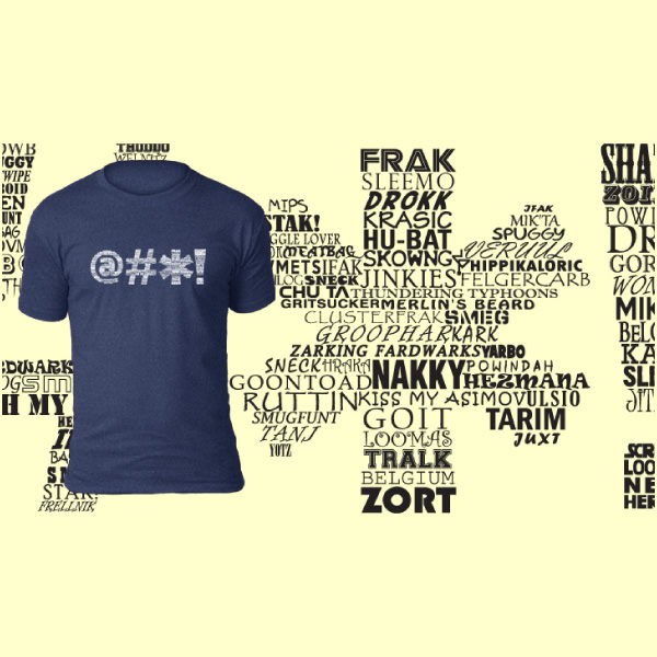 SciFi / Cartoon swearing typography t-shirt design