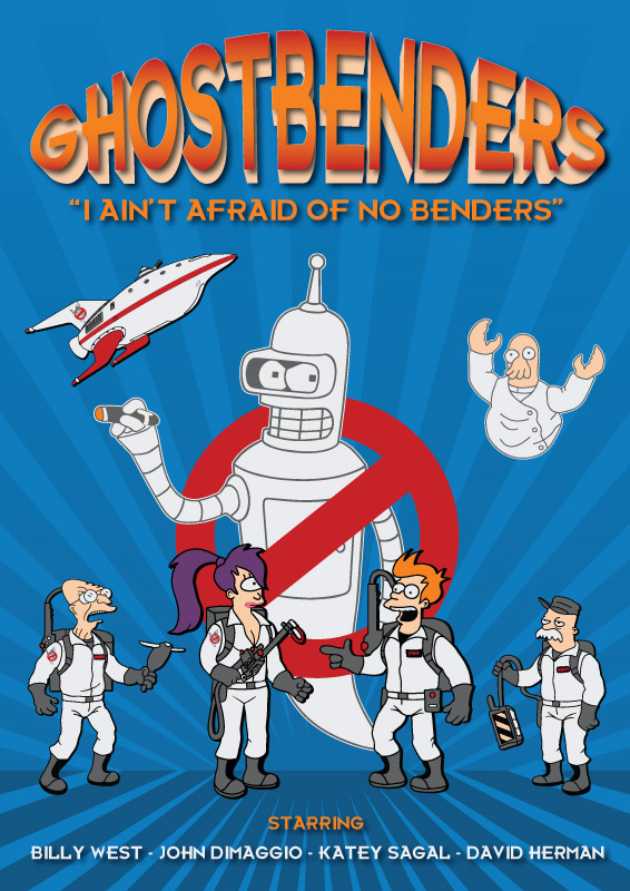 A poster combining two of my favourite things, Futurama and Ghostbusters